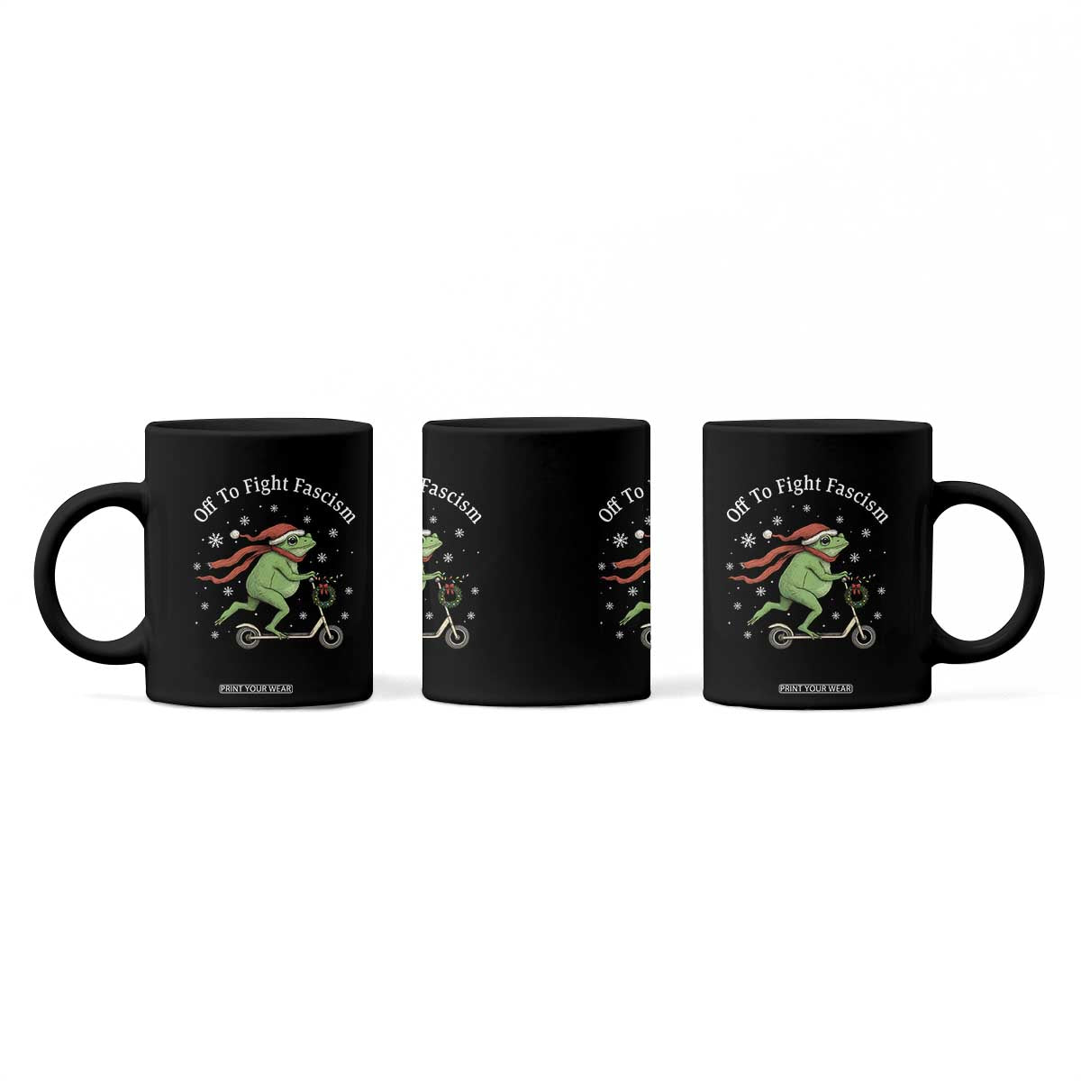 Portland Frog Protest Off To Fight Fascism Coffee Mug Funny Christmas Gift TS12 Print Your Wear