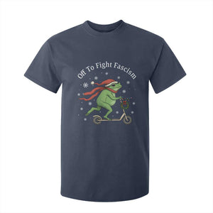 Portland Frog Protest Off To Fight Fascism T Shirt For Kid Funny Christmas Gift TS12 Navy Print Your Wear