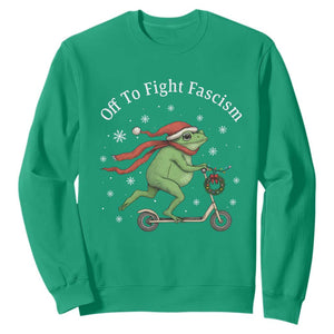 Portland Frog Protest Off To Fight Fascism Sweatshirt Funny Christmas Gift TS12 Irish Green Print Your Wear