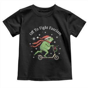 Portland Frog Protest Off To Fight Fascism Toddler T Shirt Funny Christmas Gift - Print Your Wear