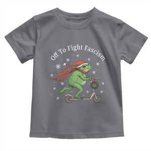 Portland Frog Protest Off To Fight Fascism Toddler T Shirt Funny Christmas Gift TS12 Charcoal Print Your Wear
