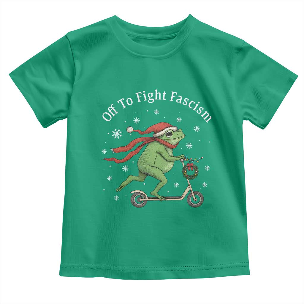 Portland Frog Protest Off To Fight Fascism Toddler T Shirt Funny Christmas Gift TS12 Irish Green Print Your Wear