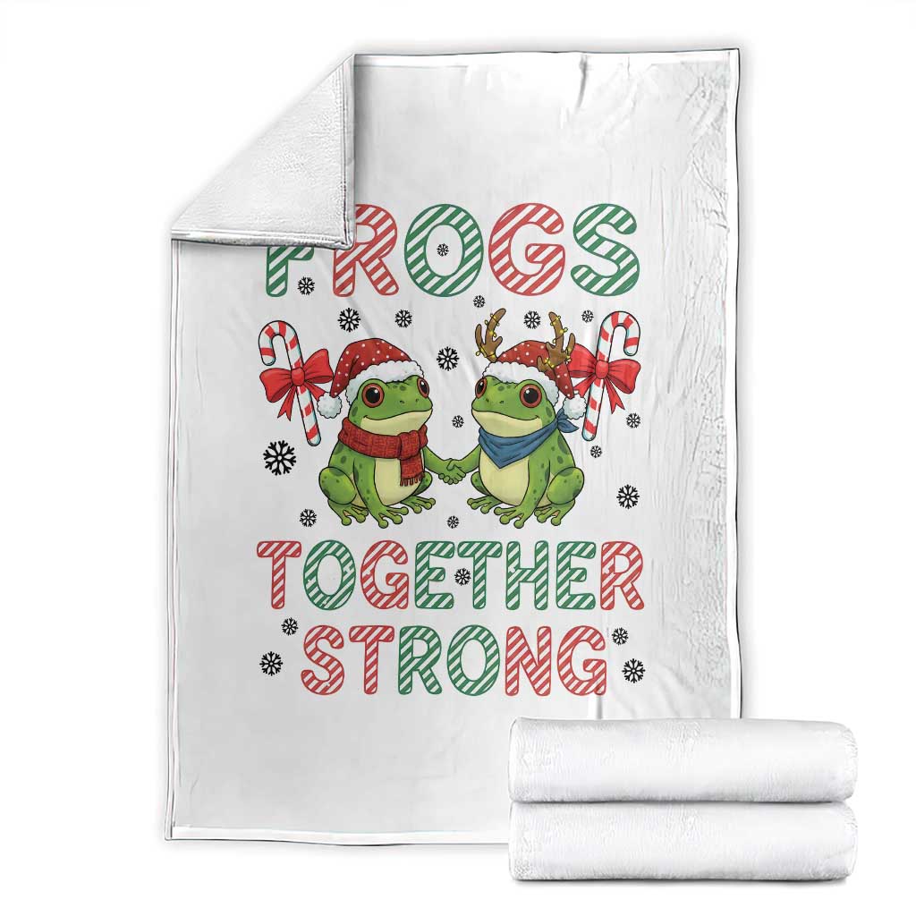 Frogs Together Strong Throw Blanket Funny Portland Christmas Resist Gift TS12 White Print Your Wear