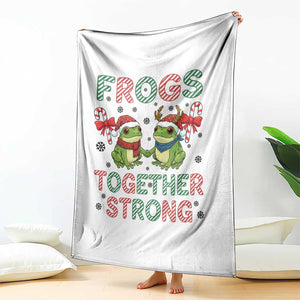 Frogs Together Strong Throw Blanket Funny Portland Christmas Resist Gift TS12 Print Your Wear