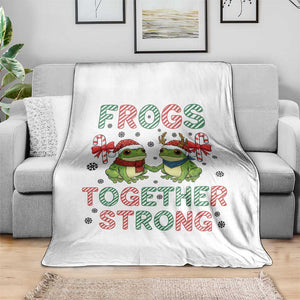 Frogs Together Strong Throw Blanket Funny Portland Christmas Resist Gift TS12 Print Your Wear