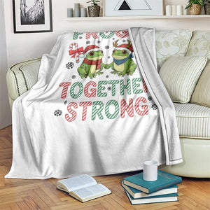 Frogs Together Strong Throw Blanket Funny Portland Christmas Resist Gift TS12 Print Your Wear