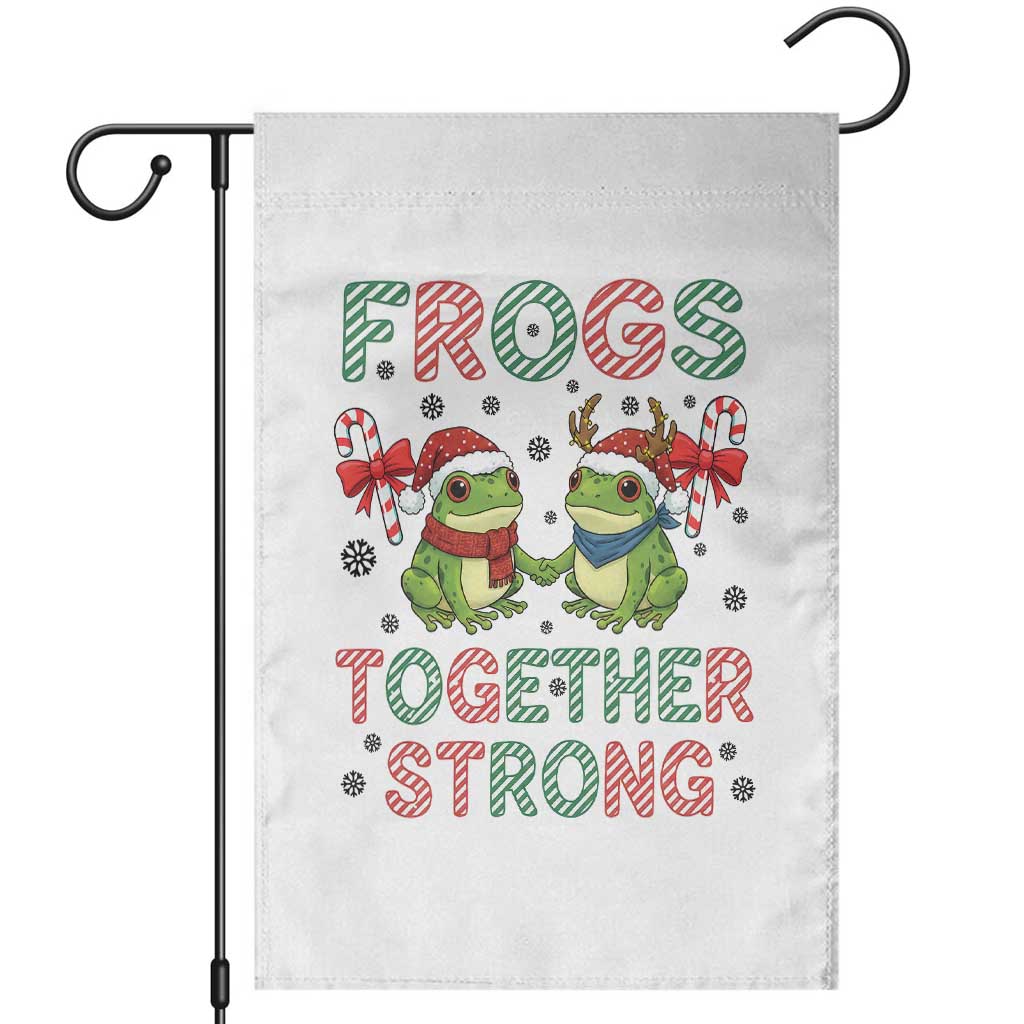 Frogs Together Strong Garden Flag Funny Portland Christmas Resist Gift - Print Your Wear