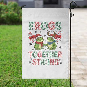 Frogs Together Strong Garden Flag Funny Portland Christmas Resist Gift - Print Your Wear
