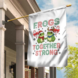 Frogs Together Strong Garden Flag Funny Portland Christmas Resist Gift - Print Your Wear