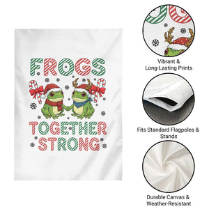 Frogs Together Strong Garden Flag Funny Portland Christmas Resist Gift - Print Your Wear
