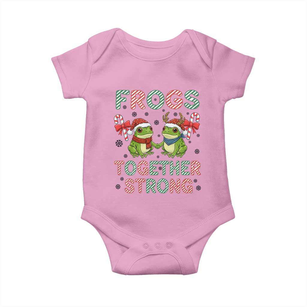 Frogs Together Strong Baby Onesie Funny Portland Christmas Resist Gift TS12 Light Pink Print Your Wear