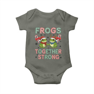 Frogs Together Strong Baby Onesie Funny Portland Christmas Resist Gift TS12 Military Green Print Your Wear