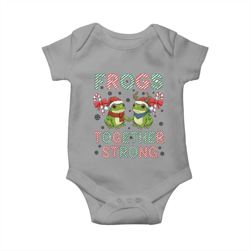 Frogs Together Strong Baby Onesie Funny Portland Christmas Resist Gift TS12 Sport Gray Print Your Wear
