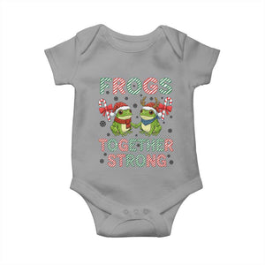Frogs Together Strong Baby Onesie Funny Portland Christmas Resist Gift - Print Your Wear
