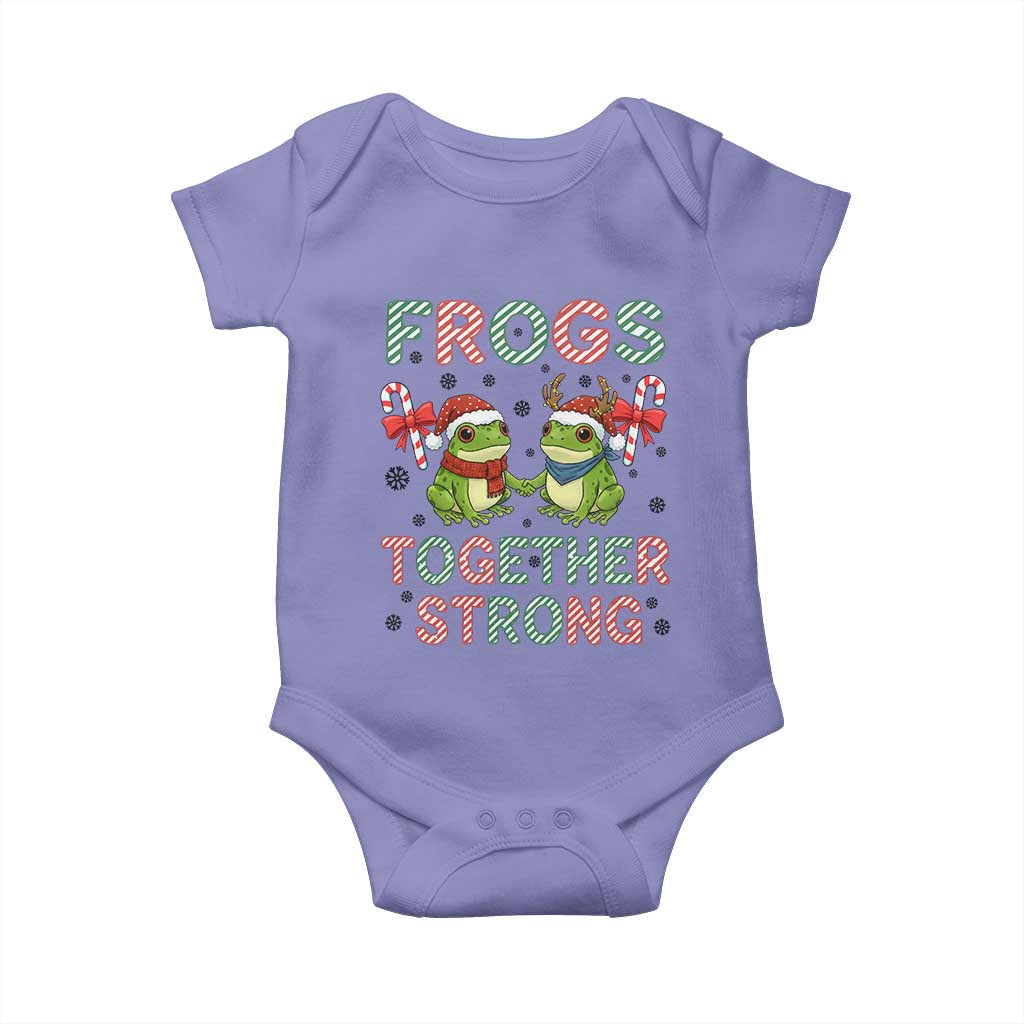 Frogs Together Strong Baby Onesie Funny Portland Christmas Resist Gift TS12 Violet Print Your Wear