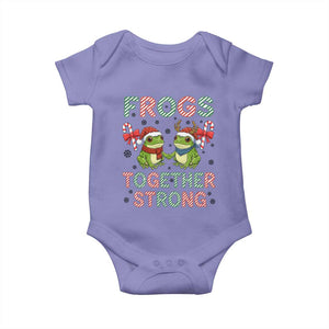 Frogs Together Strong Baby Onesie Funny Portland Christmas Resist Gift TS12 Violet Print Your Wear