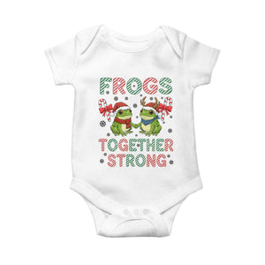 Frogs Together Strong Baby Onesie Funny Portland Christmas Resist Gift - Print Your Wear