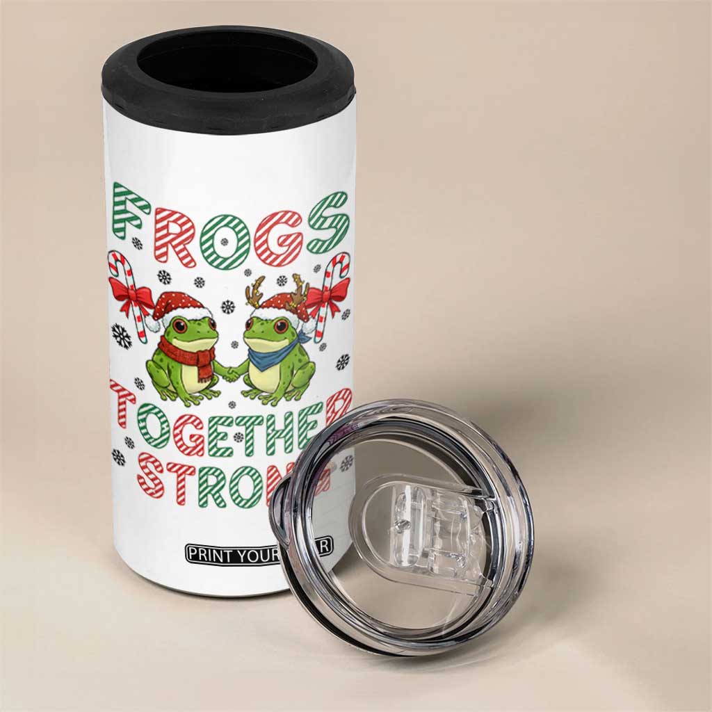 Frogs Together Strong 4 in 1 Can Cooler Tumbler Funny Portland Christmas Resist Gift TS12 Print Your Wear