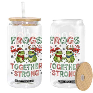 Frogs Together Strong Glass Can Funny Portland Christmas Resist Gift - Print Your Wear