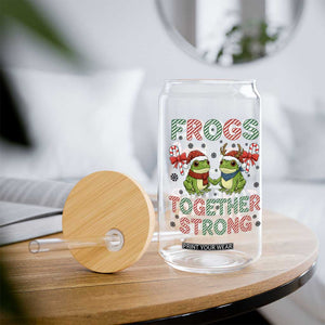 Frogs Together Strong Glass Can Funny Portland Christmas Resist Gift - Print Your Wear
