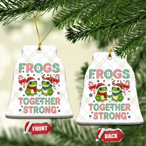 Frogs Together Strong Ceramic Ornament Funny Portland Xmas Resist Gift - Print Your Wear