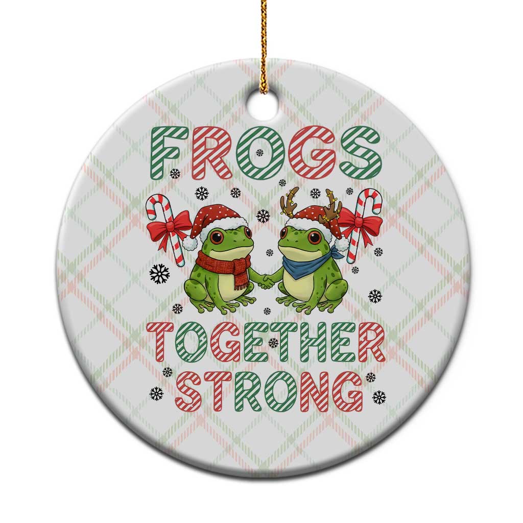 Frogs Together Strong Ceramic Ornament Funny Portland Xmas Resist Gift TS12 1pc Christmas Plaid Print Your Wear