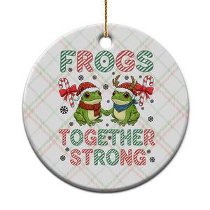 Frogs Together Strong Ceramic Ornament Funny Portland Xmas Resist Gift - Print Your Wear