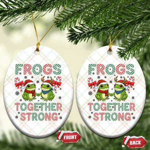 Frogs Together Strong Ceramic Ornament Funny Portland Xmas Resist Gift - Print Your Wear