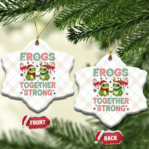 Frogs Together Strong Ceramic Ornament Funny Portland Xmas Resist Gift TS12 Print Your Wear