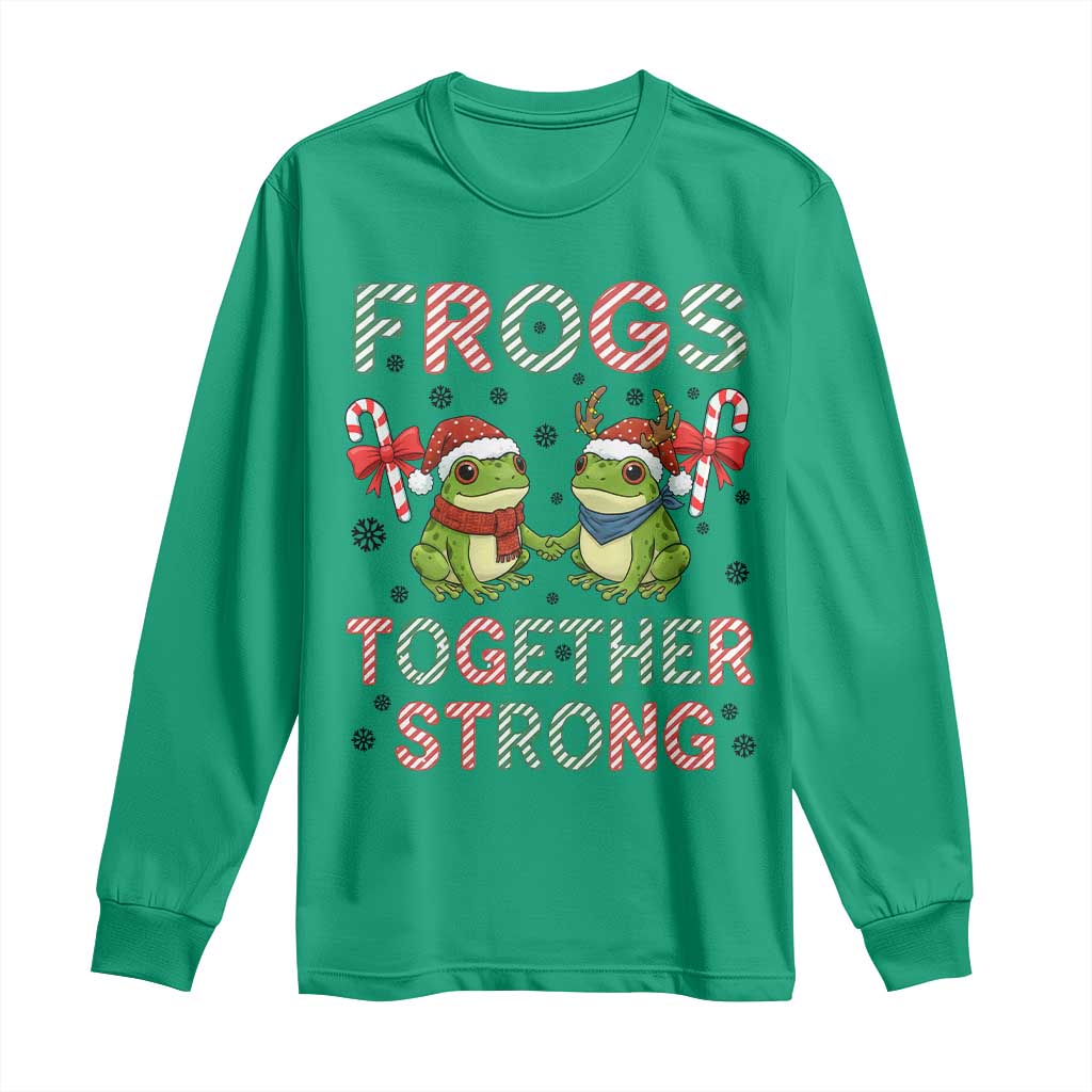 Frogs Together Strong Long Sleeve Shirt Funny Portland Christmas Resist Gift TS12 Irish Green Print Your Wear