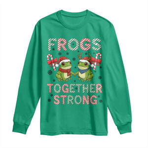 Frogs Together Strong Long Sleeve Shirt Funny Portland Christmas Resist Gift - Print Your Wear
