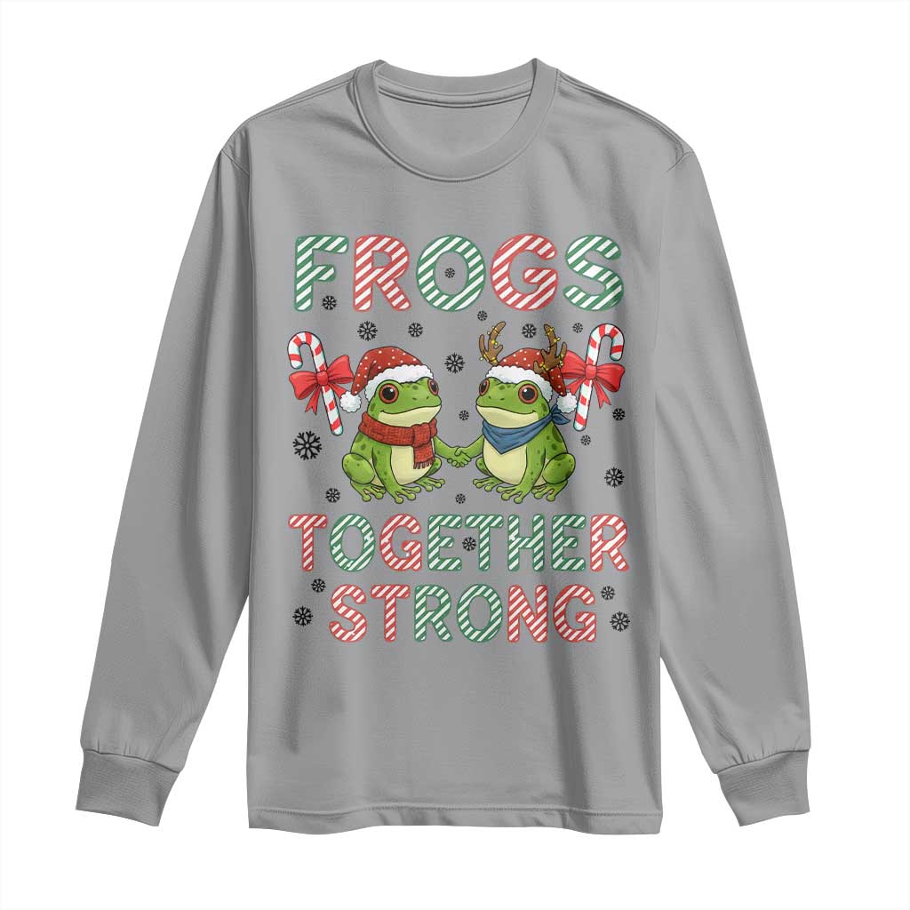 Frogs Together Strong Long Sleeve Shirt Funny Portland Christmas Resist Gift TS12 Sport Gray Print Your Wear