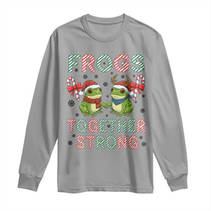 Frogs Together Strong Long Sleeve Shirt Funny Portland Christmas Resist Gift - Print Your Wear