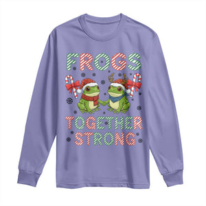Frogs Together Strong Long Sleeve Shirt Funny Portland Christmas Resist Gift - Print Your Wear