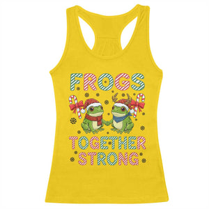 Frogs Together Strong Racerback Tank Top Funny Portland Christmas Resist Gift - Print Your Wear