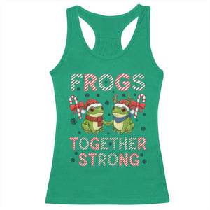 Frogs Together Strong Racerback Tank Top Funny Portland Christmas Resist Gift - Print Your Wear