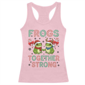 Frogs Together Strong Racerback Tank Top Funny Portland Christmas Resist Gift TS12 Light Pink Print Your Wear