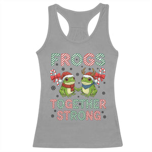 Frogs Together Strong Racerback Tank Top Funny Portland Christmas Resist Gift TS12 Sport Gray Print Your Wear