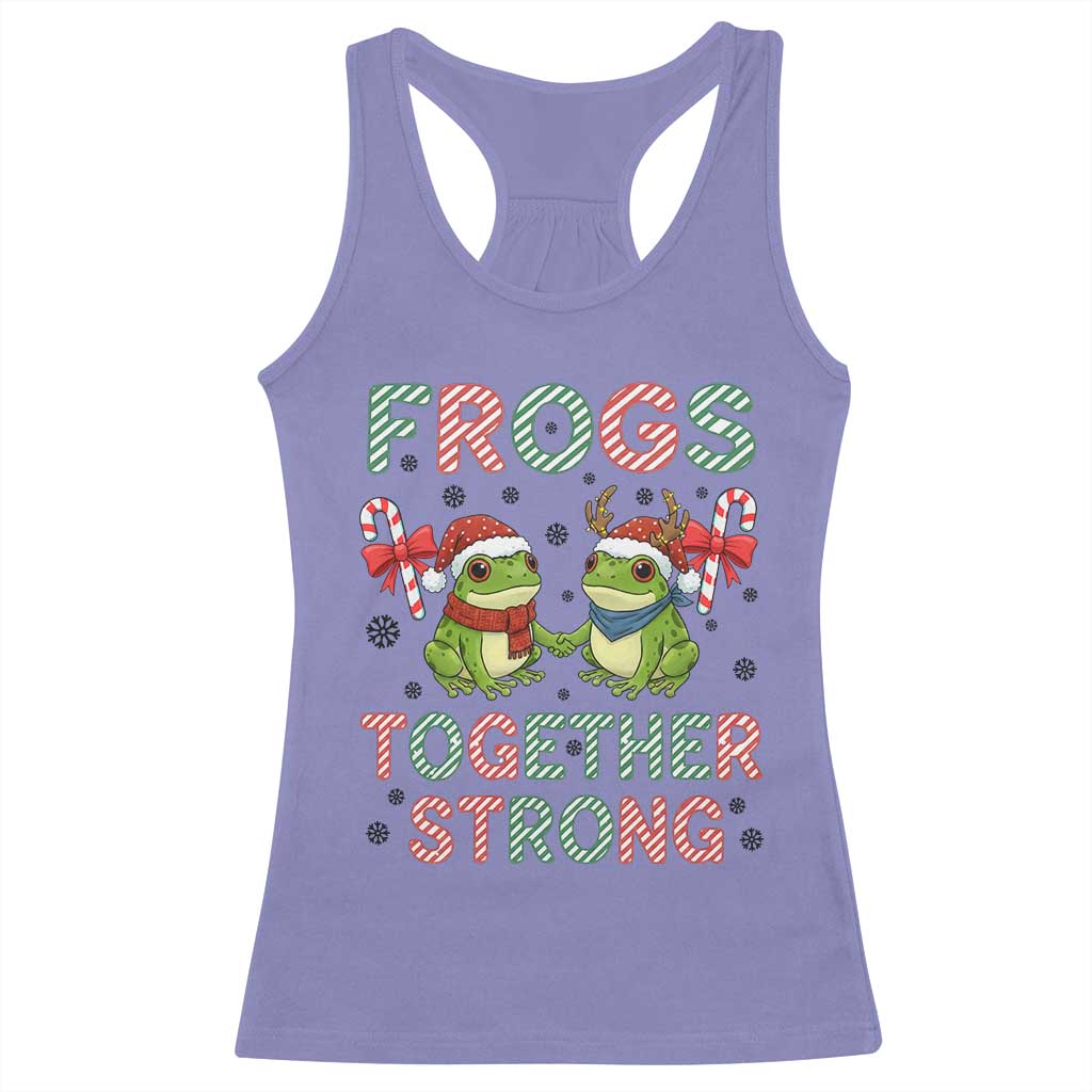 Frogs Together Strong Racerback Tank Top Funny Portland Christmas Resist Gift TS12 Violet Print Your Wear