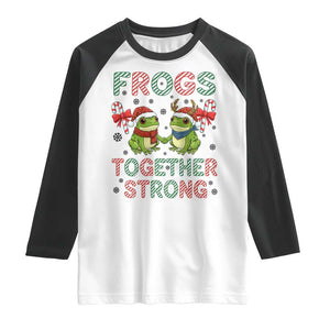 Frogs Together Strong Raglan Shirt Funny Portland Christmas Resist Gift - Print Your Wear
