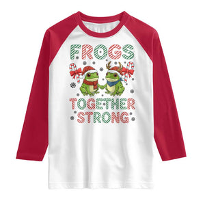 Frogs Together Strong Raglan Shirt Funny Portland Christmas Resist Gift - Print Your Wear