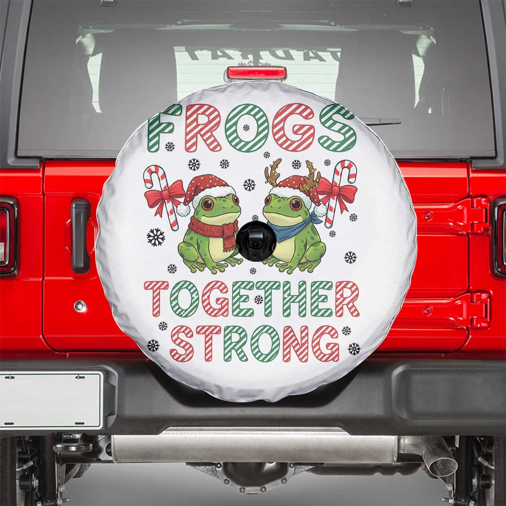 Frogs Together Strong Spare Tire Cover Funny Portland Christmas Resist Gift TS12 White Print Your Wear