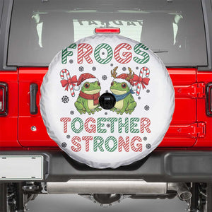 Frogs Together Strong Spare Tire Cover Funny Portland Christmas Resist Gift TS12 White Print Your Wear