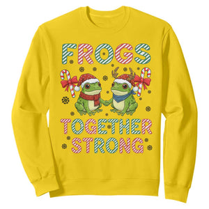 Frogs Together Strong Sweatshirt Funny Portland Christmas Resist Gift - Print Your Wear