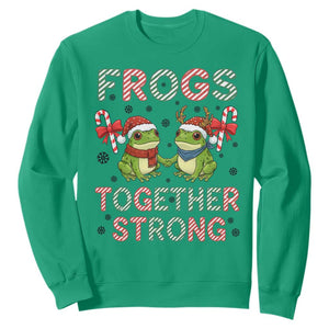 Frogs Together Strong Sweatshirt Funny Portland Christmas Resist Gift - Print Your Wear
