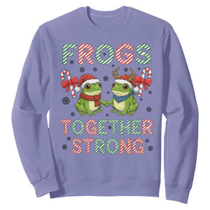 Frogs Together Strong Sweatshirt Funny Portland Christmas Resist Gift - Print Your Wear