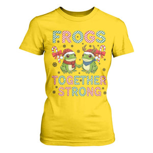 Frogs Together Strong T Shirt For Women Funny Portland Christmas Resist Gift TS12 Daisy Print Your Wear