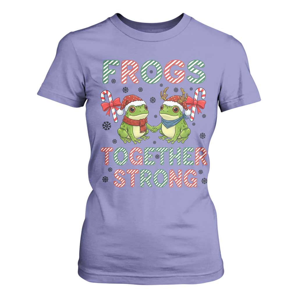 Frogs Together Strong T Shirt For Women Funny Portland Christmas Resist Gift TS12 Violet Print Your Wear