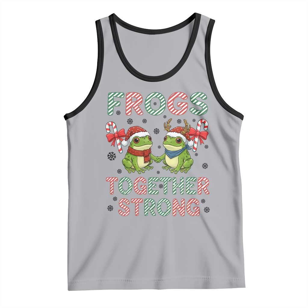 Frogs Together Strong Tank Top Funny Portland Christmas Resist Gift TS12 Athletic Heather Black Print Your Wear