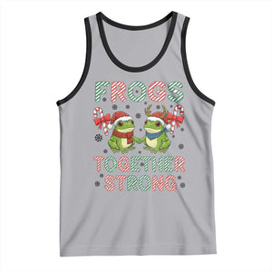 Frogs Together Strong Tank Top Funny Portland Christmas Resist Gift TS12 Athletic Heather Black Print Your Wear
